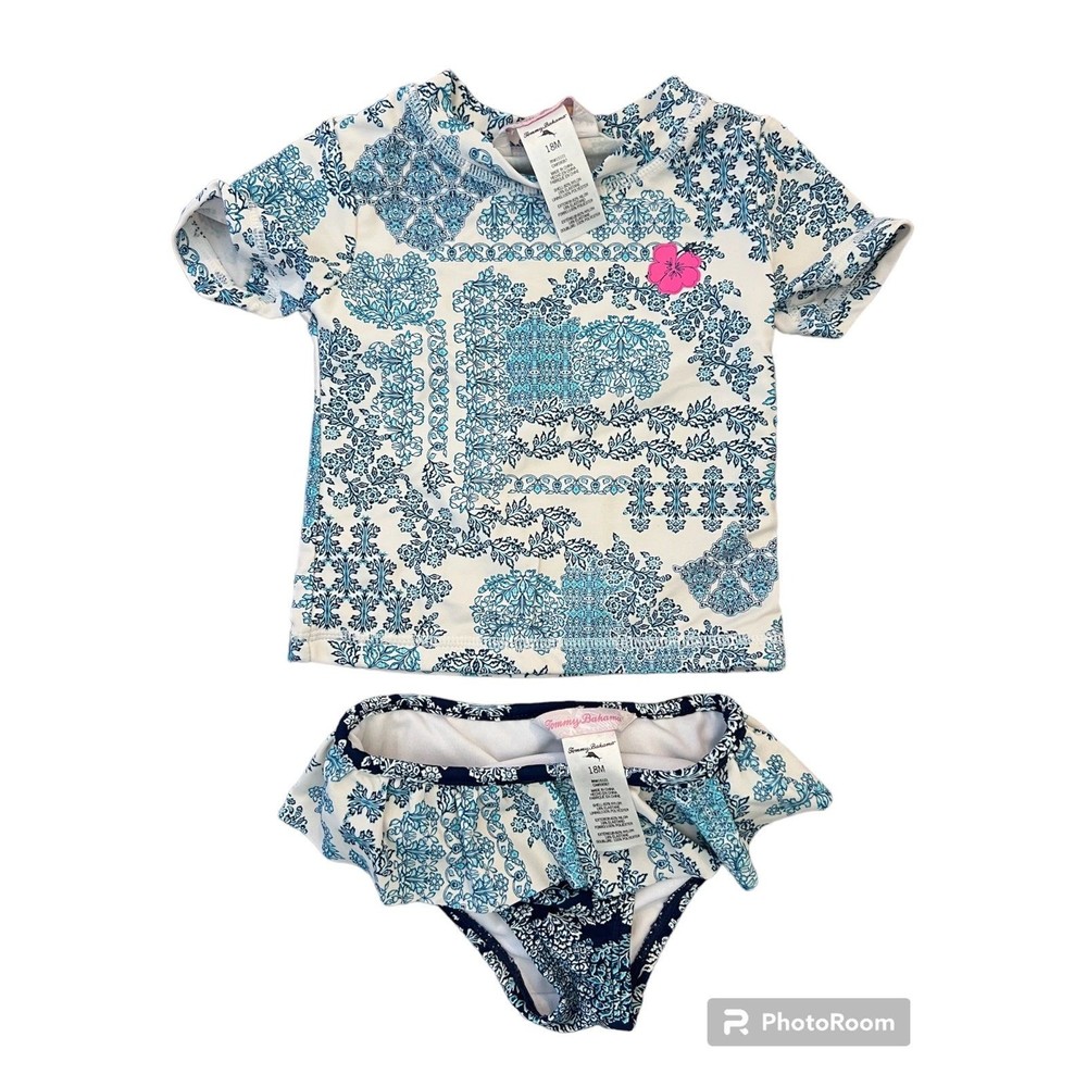Tommy Bahama girls 2 piece swimsuit size 18M‎
